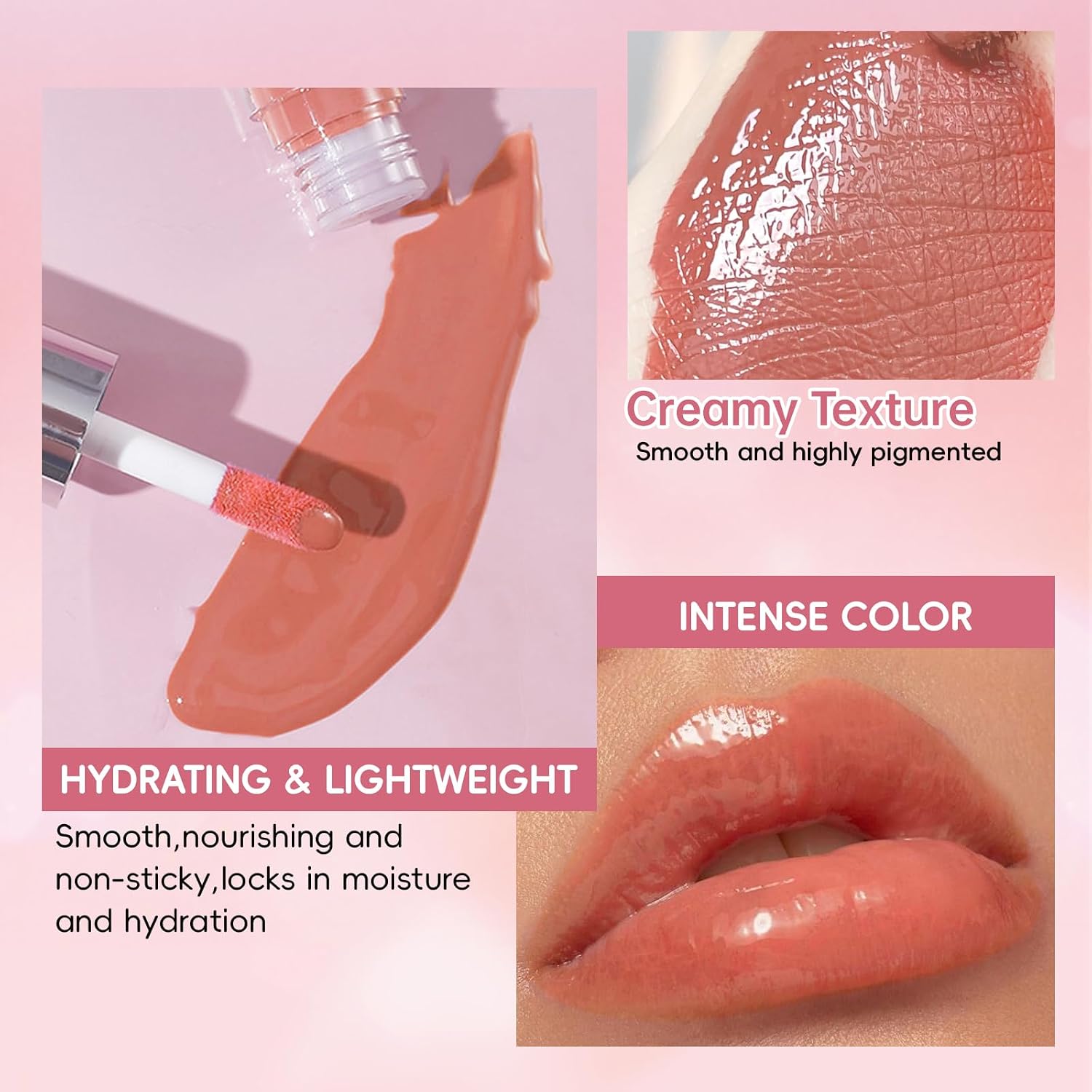3PCS Lip Combo Sets, Dark Brown Lip Contour Plumping Liner Pencil Moisturizing Nude Lipstick Gloss Combo, High