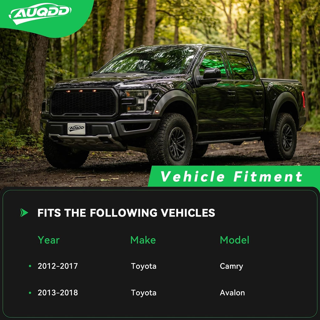 AUQDD 10Pcs Front End Kit Fit For 2012-2017 To-yota Camry, 2013-2018 Avalon, 2 Lower Control Arm w/Ball Joint 2 Sway Bar Link 4 Outer Inner Tie Rod End (# K621476 K621477 K750123 EV801497 ES800930)