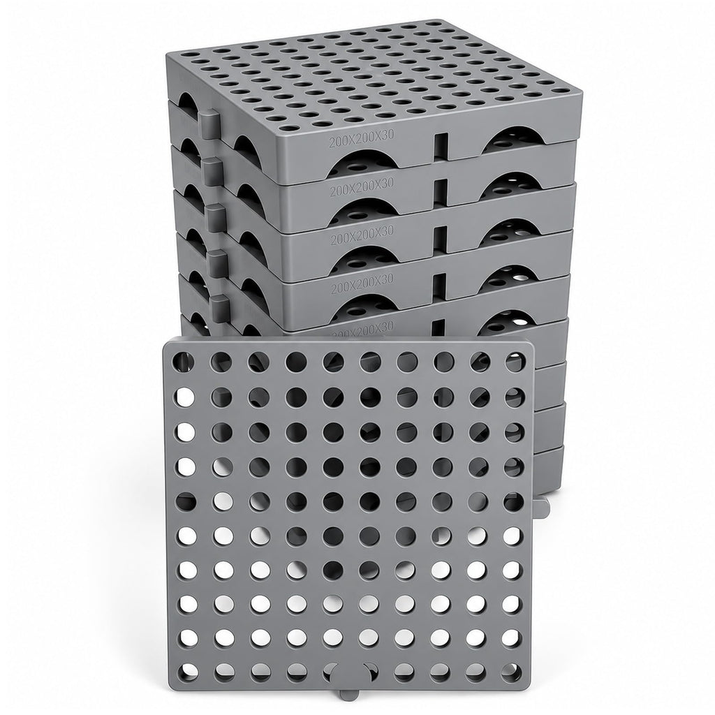 Small Plastic Pallets, 12-Pack 7.9 x 7.9 x 1.18 In Pallets for Outside