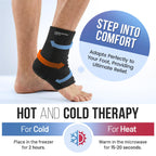 Ankle Ice Pack Wrap, Reusable Gel Cold Compression for Plantar Fasciitis