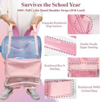 Clear Backpack for School - 18 Inch Extra Large Clear Bookbag, Pink