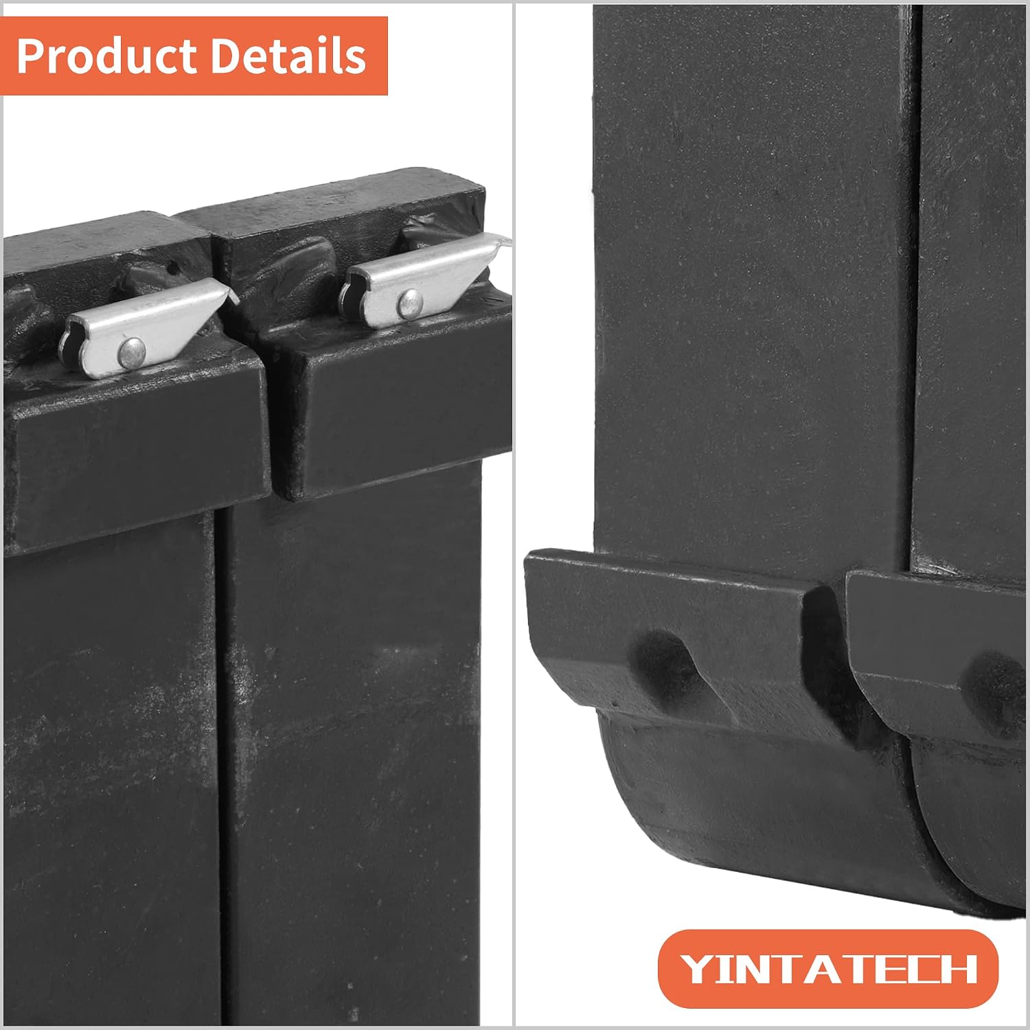 42" Skid Steer Pallet Fork Blades, 2500lbs Capacity Forklift Blades for Tractors Loaders Skid Steer Attachment, 2 Packs