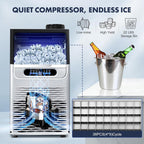 100LBS/24H Commercial Ice Maker Machine Under Counter/Freestanding