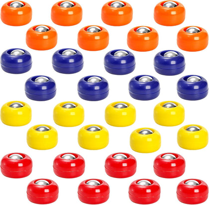32 Pieces Mini Shuffleboard Replacement Pucks, Shuffleboard Rollers Set Mini Tabletop Curling Sliders Beads Board