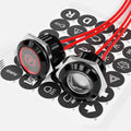 2Pcs 19mm 0.74" Red LED Symbols Indicator Light 5V 12V 24V IP67