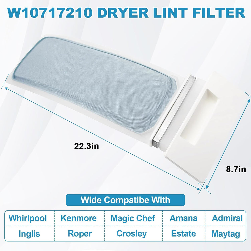 WPW10717210 W11778253 Dryer Lint Screen Filter Fit for Whirlpool Kenmore