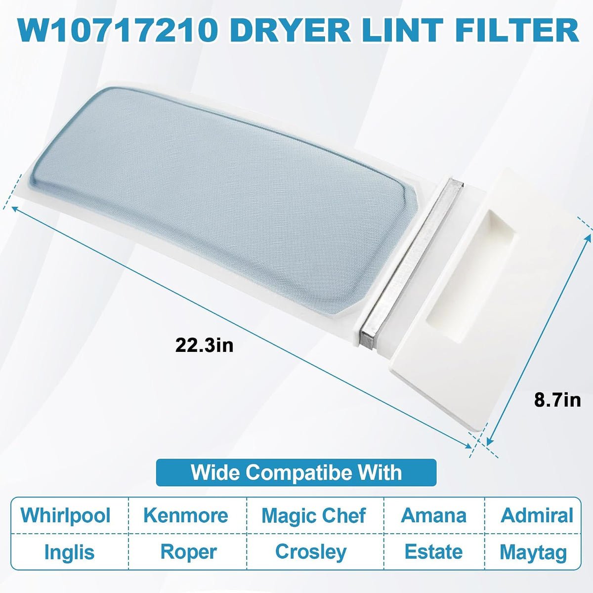 WPW10717210 W11778253 Dryer Lint Screen Filter Fit for Whirlpool Kenmore