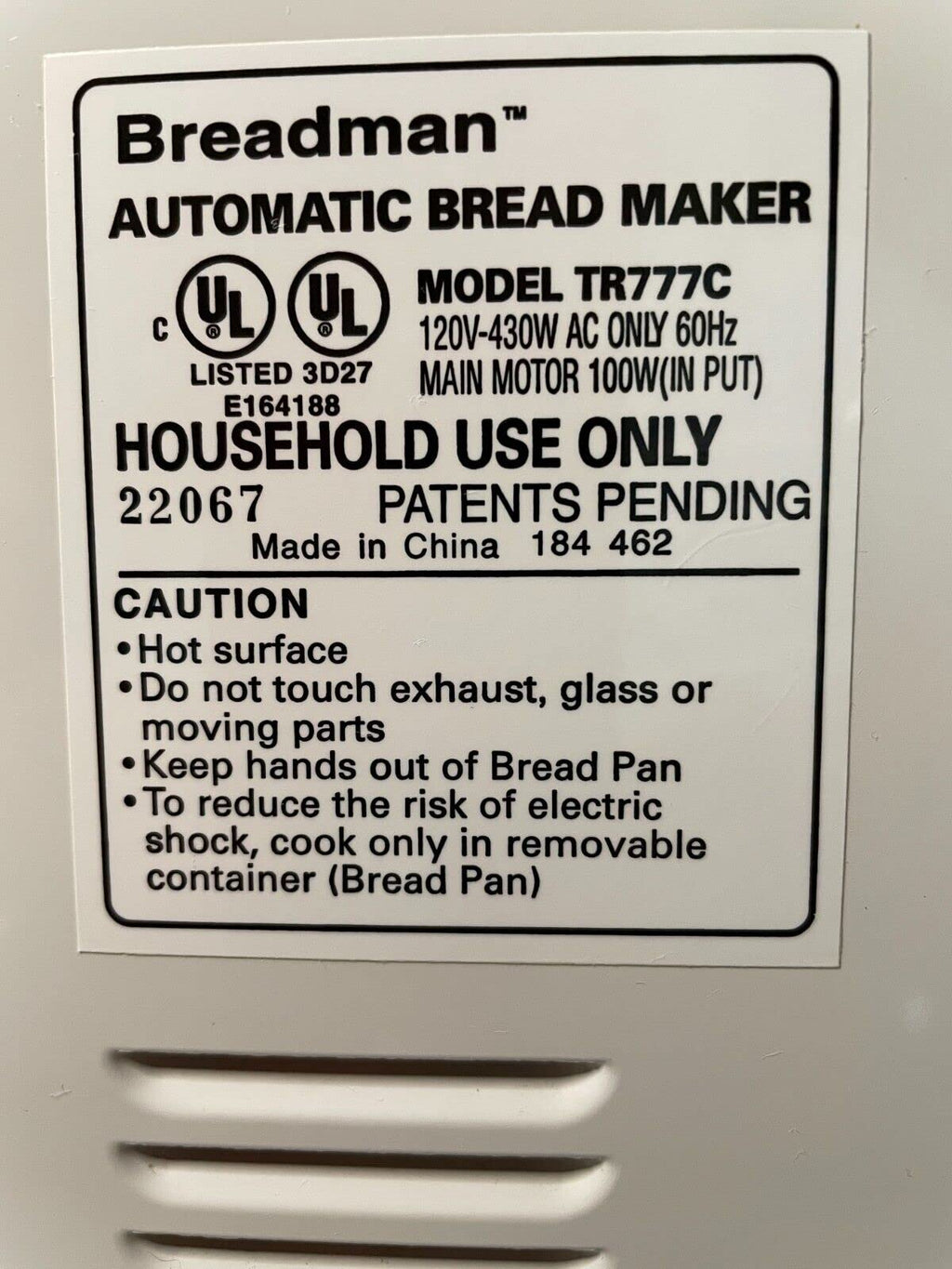 Generic Pan Seal Kit for Breadman Bread Maker Models TR777 TR777C TR777SPR only, Standard, Brown or Red