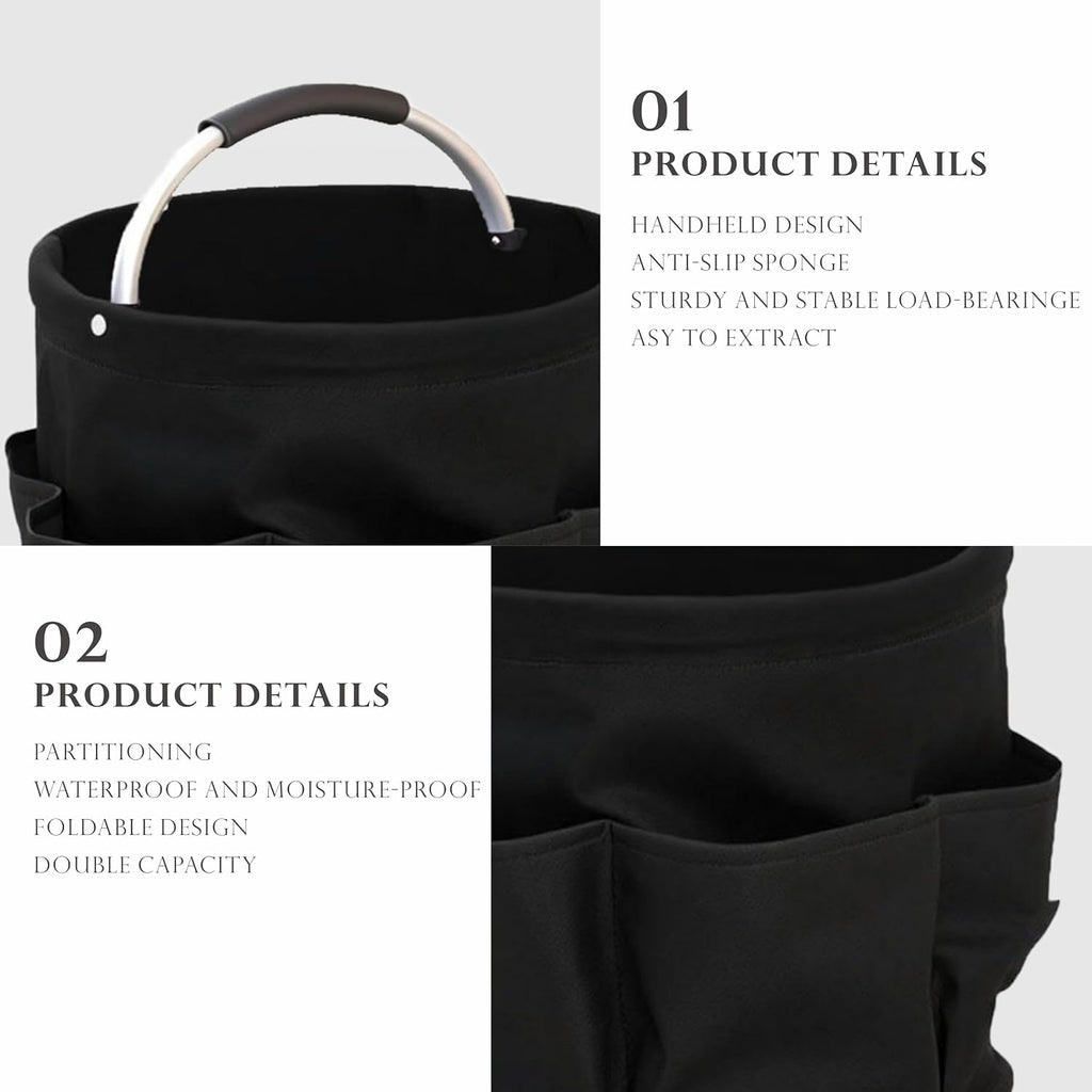 Cleaning Caddy with Handle,Cleaning Supplies 17L Foldable Storage Basket,Portable Multi Bucket Organiser Mop Bucket