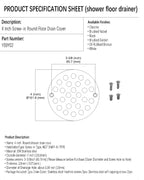 4 Inch Screw-in Round Shower Drain Cover Oil Rubbed Bronze