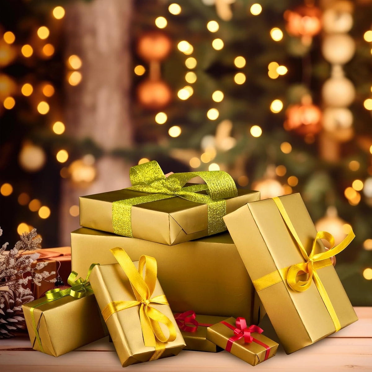 120 Sheets Gold Tissue Paper Gift Wrapping Paper Bulk