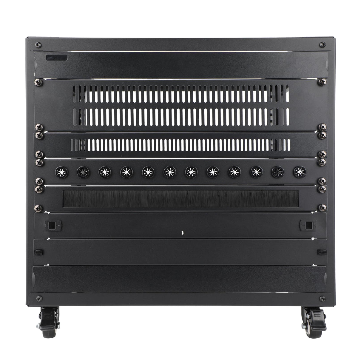 1U Half-Open Brush Panel Rack Mount Blanking Plate