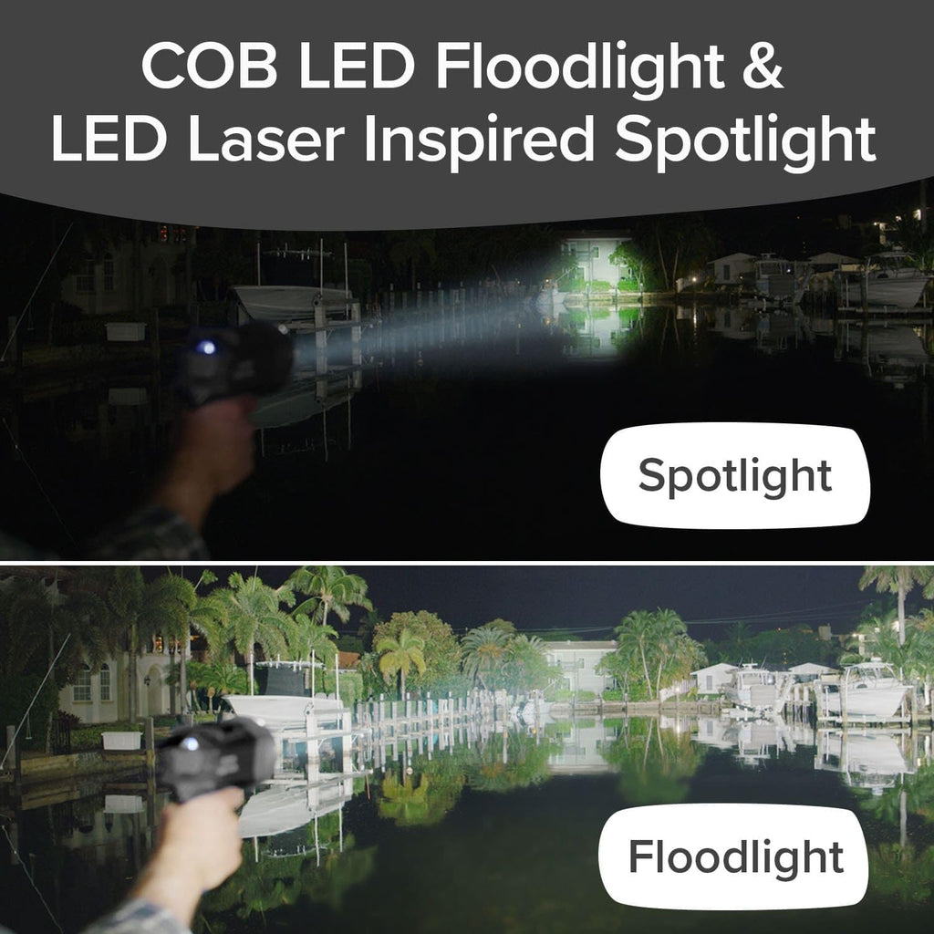 Platinum Rechargeable Spotlight, Tactical Flashlight, 10 Modes | Super Bright Rechargeable Spotlight with 10 Light