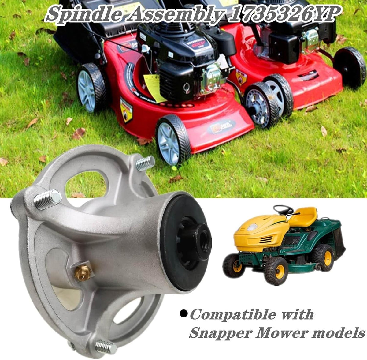 Spindle Assembly Compatible with Snapper Mower 1735326YP 1735326 485866 1735573YP 14226 1735323YP 330240B