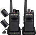 RT68 FRS Walkie Talkies for Adults Long Range (2 Pack) | for Hiking Camping, Splash-Proof & Weather-Resistant 2 Way