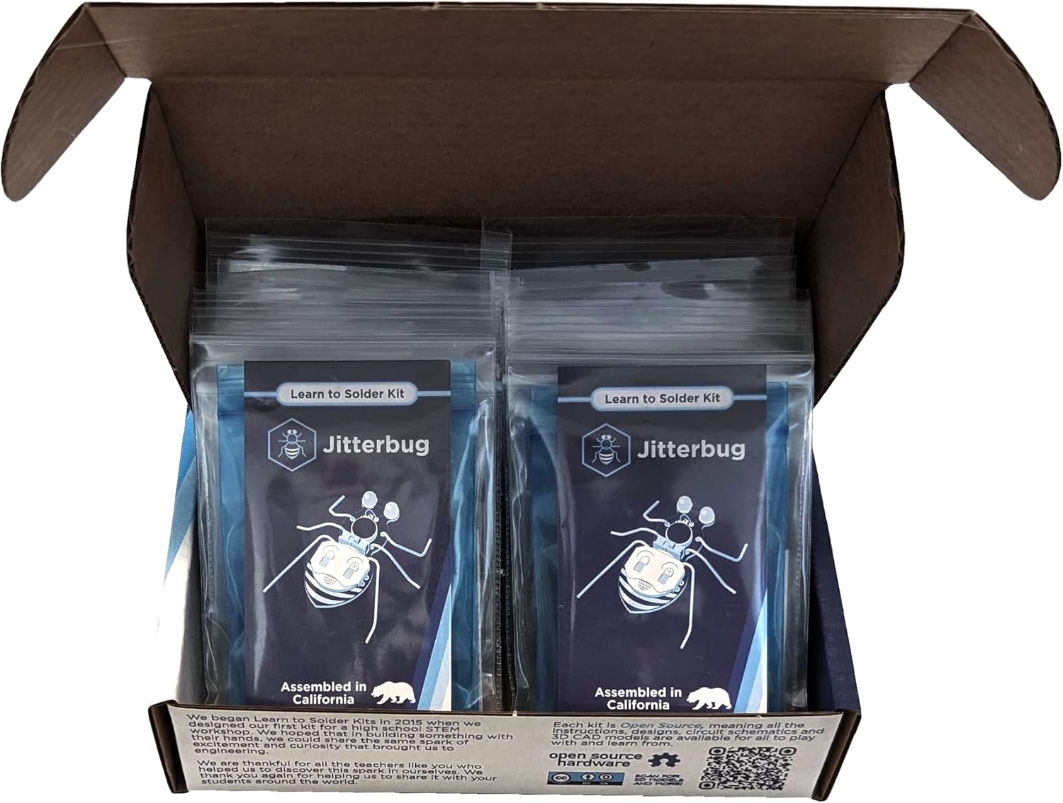 Jitterbug | Learn to Solder Kit | Educator Pack (8pcs) | Educational STEM Electronics Kit
