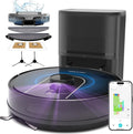Robot Vacuum and Mop Combo,6000Pa Robotic Vacuum Cleaner with Mapping,LiDAR Navigation,Self-Emptying Station for 90