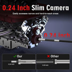 2-Way Articulating Borescope w/Light,0.24in Probe Endoscope for Auto Engine