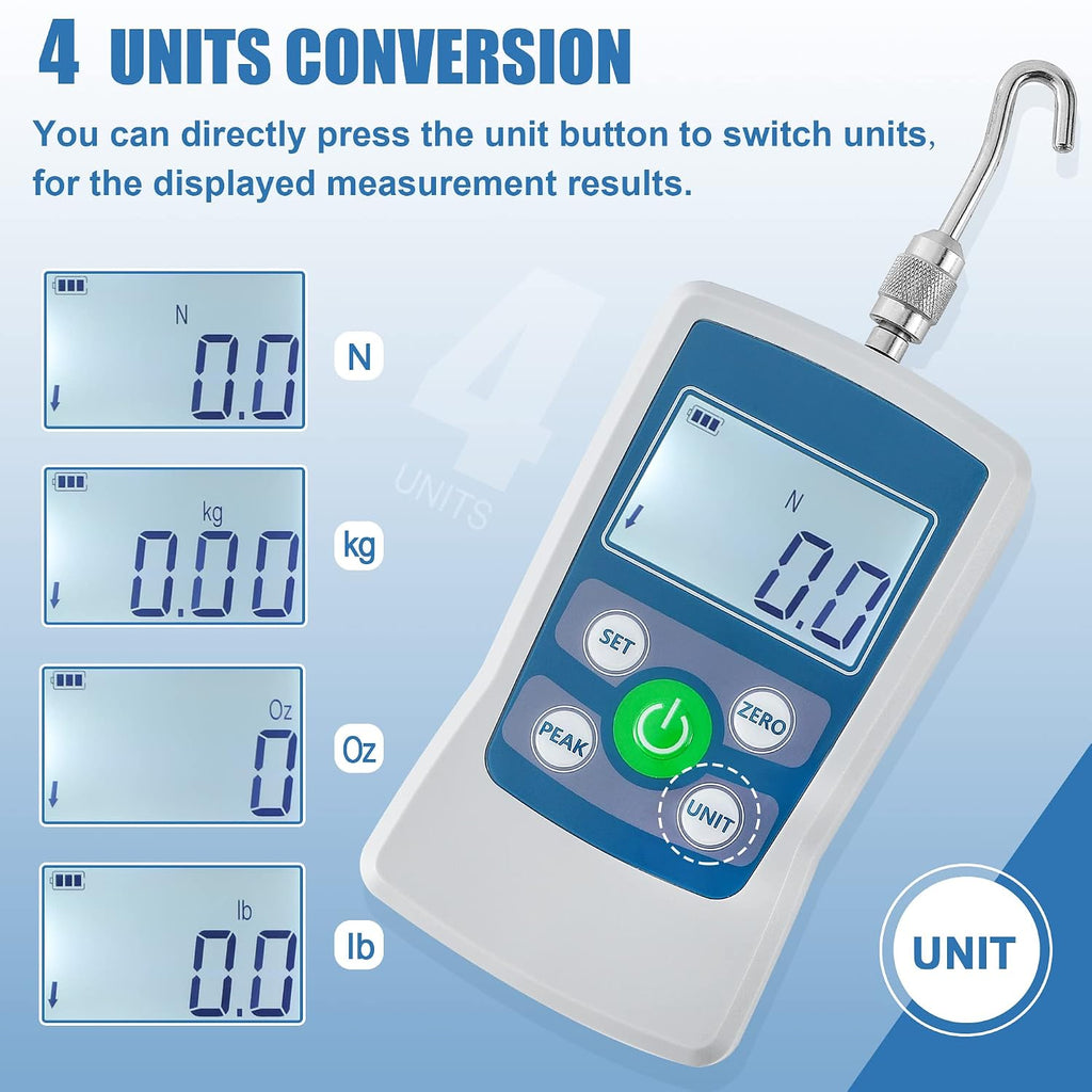BAOSHISHAN 500N Digital Push Pull Force Gauge, High-Accuracy Tension Meter