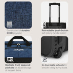 Duffel Bag with Rolling Wheels, Navy