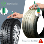 INBOF 12 Pack Tire Tread Depth Gauge, Color Coded Tire Depth Gauge Tool 32nds