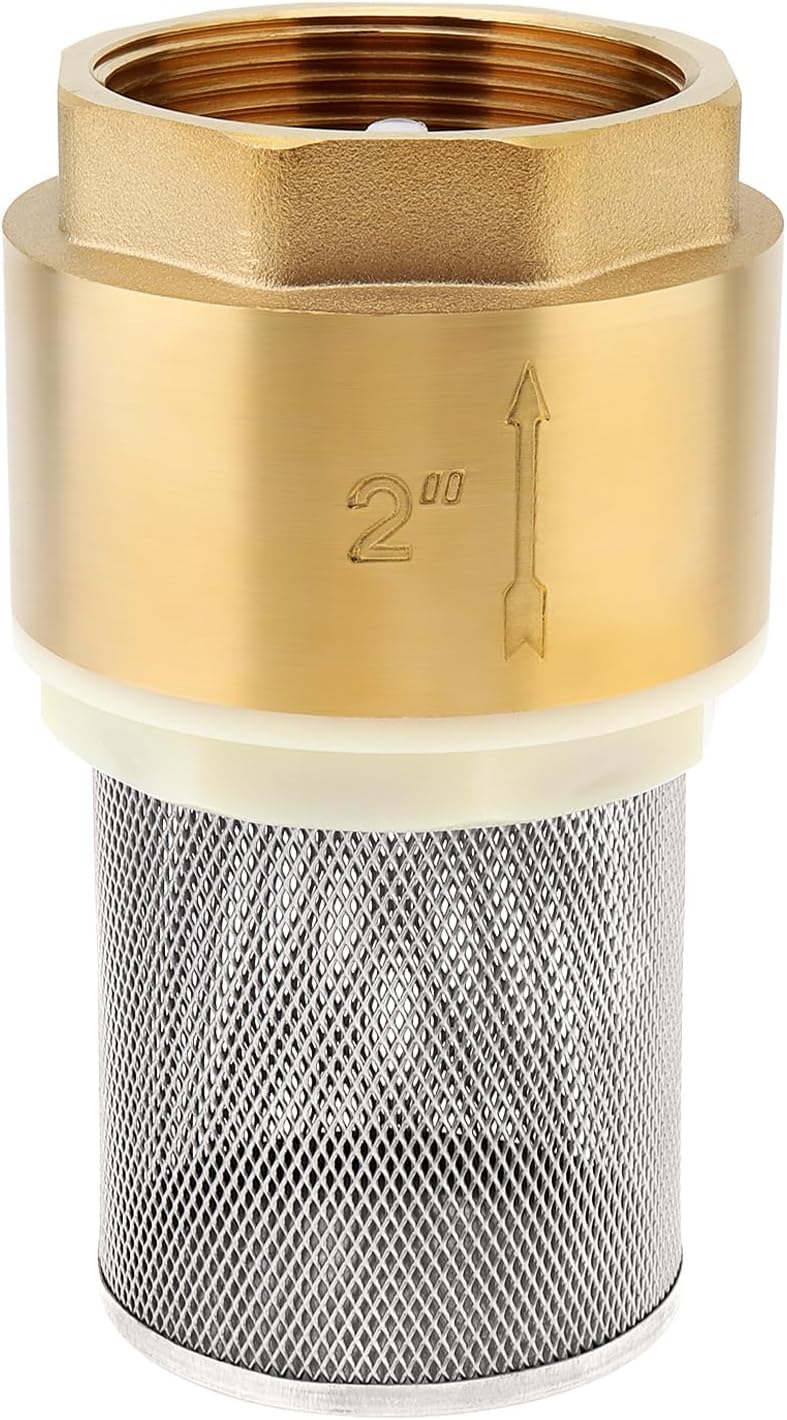 2 Inch Foot Valve with Filter Water Pump Bottom Brass Check Valve