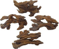 4 Pcs Aquarium Resin Driftwood Decoration Log Fish Tank Cave Hideout Wood Decor Freshwater Betta Ornament Aquarium