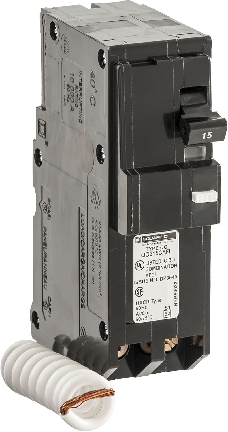 Square D - QO 15 Amp 3.5 in. Two-Pole CAFCI Circuit Breaker