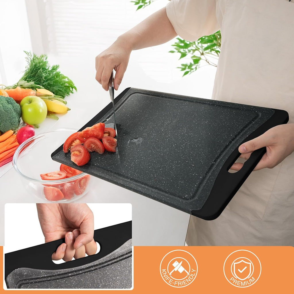 Extra Large Cutting Boards, Plastic Cutting Boards for Kitchen (Set of 3) Cutting Board Set Dishwasher Chopping Board