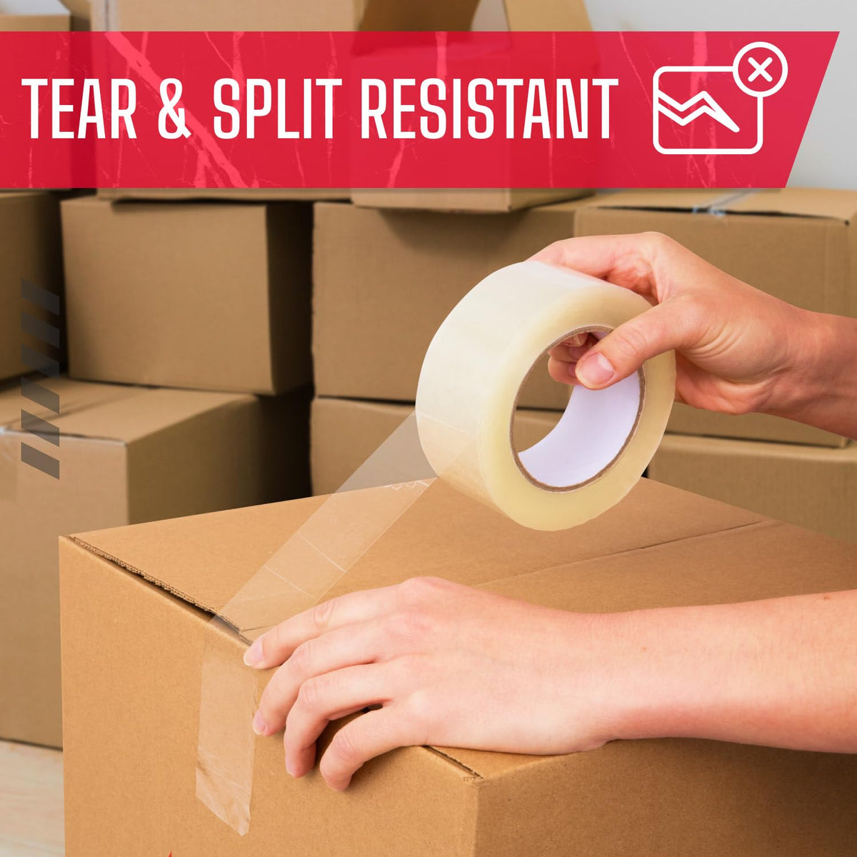 3" x 110 Yards Clear Packing Tape, 2.5 Mil Thick, Pack of 6 Rolls