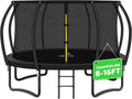 Trampoline 8FT 10FT 12FT 14FT 15FT 16FT, Recreational Trampolines with Enclosure Net, Outdoor Anti-Rust Trampolines