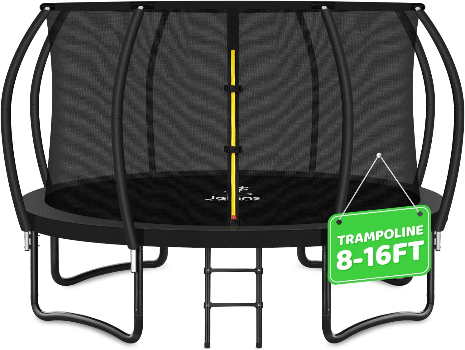 Trampoline 8FT 10FT 12FT 14FT 15FT 16FT, Recreational Trampolines with Enclosure Net, Outdoor Anti-Rust Trampolines
