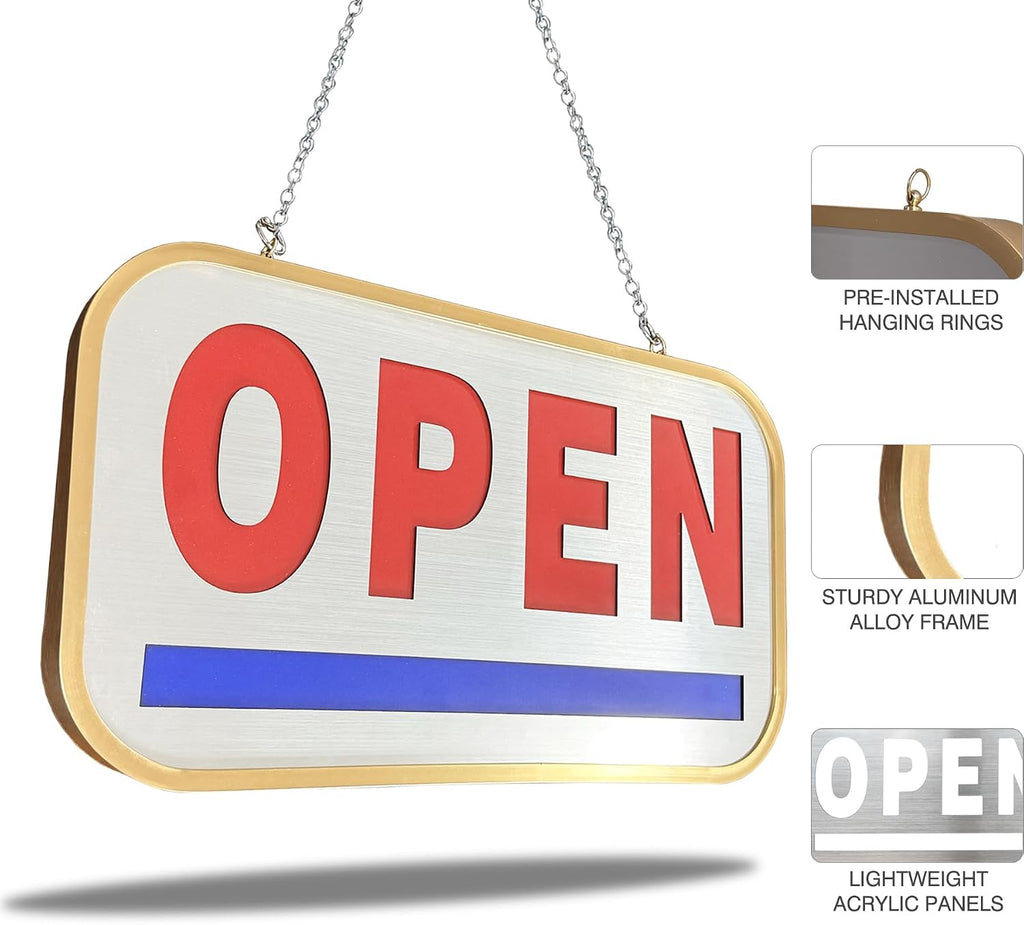 Led Open Signs for Business 16x9 in Neon Open Sign Led with Remote
