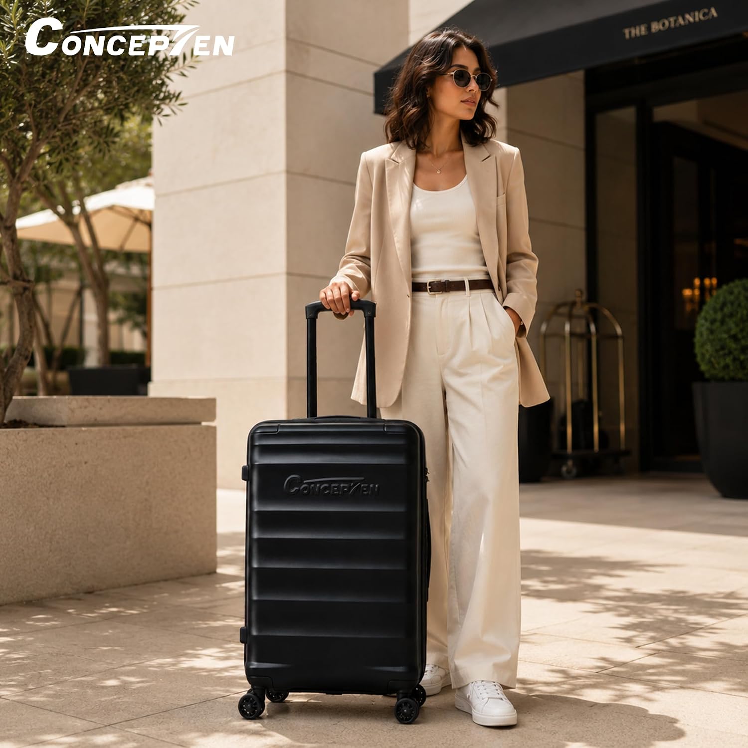 Luggage Sets, 5 Piece Durable Suitcase Set with Spinner Wheels, ABS Hard Shell Lightweight Luggage with TSA Lock