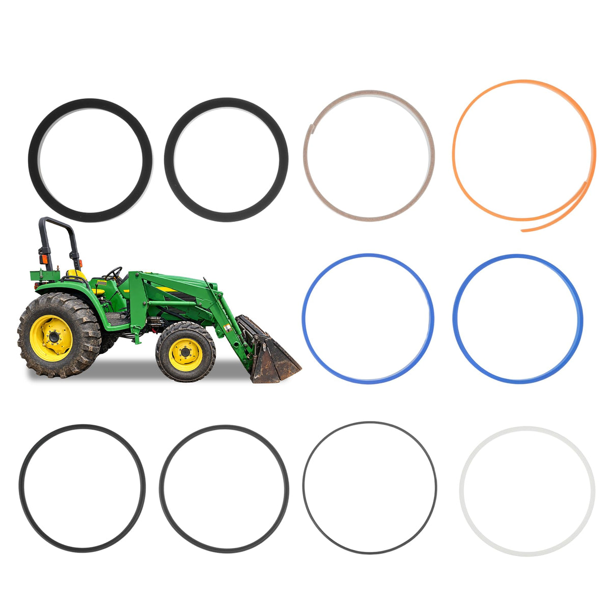 HOPESPANNER AHC22107 Hydraulic Cylinder Bore Seal Kit for John Deere