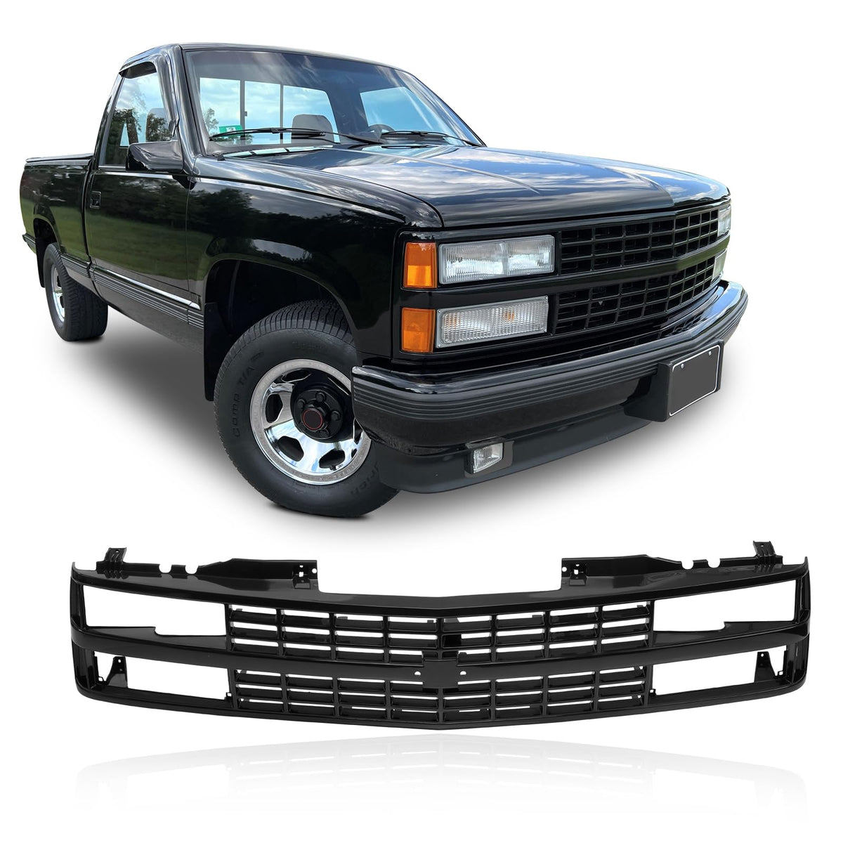 Front Grille Grill Fits CHEVROLET C/K Black