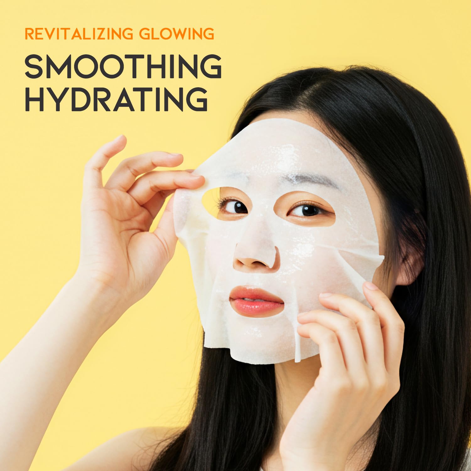 Vitamin C Radiance Hydrating Sheet Mask(10-Pack) | Korean Skincare | 50-combo Korean Vegan sheet mask gift set with