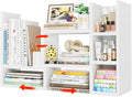 Desk Shelves Desktop Organizer Shlef - White Office Organization for Top of Desk Organizers and Accessories Corner