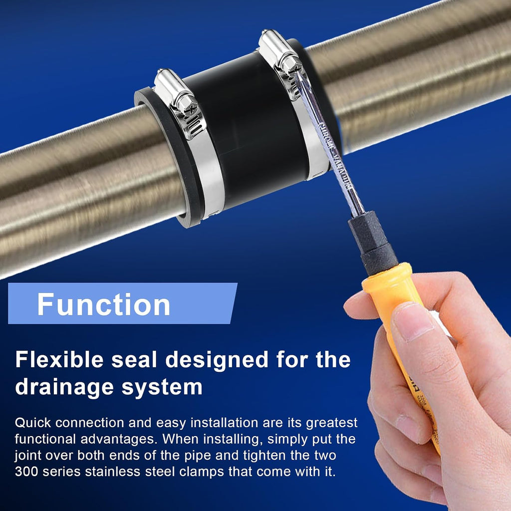 1056-22 2" Flexible PVC Condensate Coupling to Plumbing Condensate Pipe