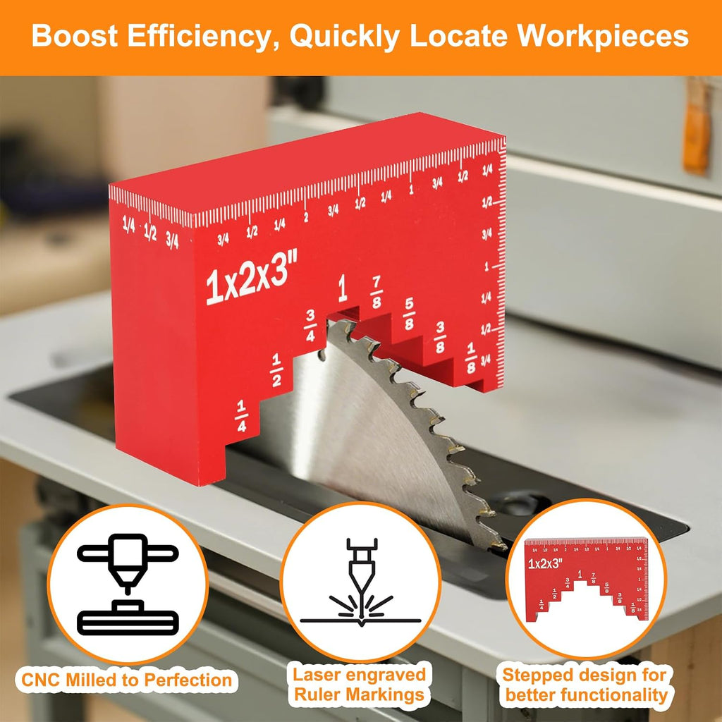 16Pcs Setup Blocks Height Gauge, Router & Table Saw Accessories