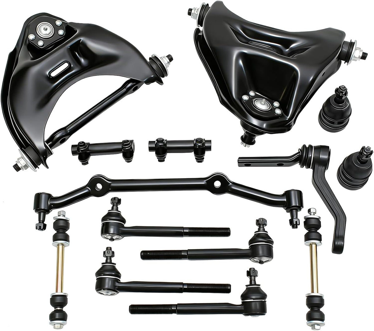 14pc Complete Front Control Arm Suspension Kit replacement for 1996-2005 Chevy Blazer 1996-2003 S10 GMC Jimmy Sonoma Isuzu Hombre RWD