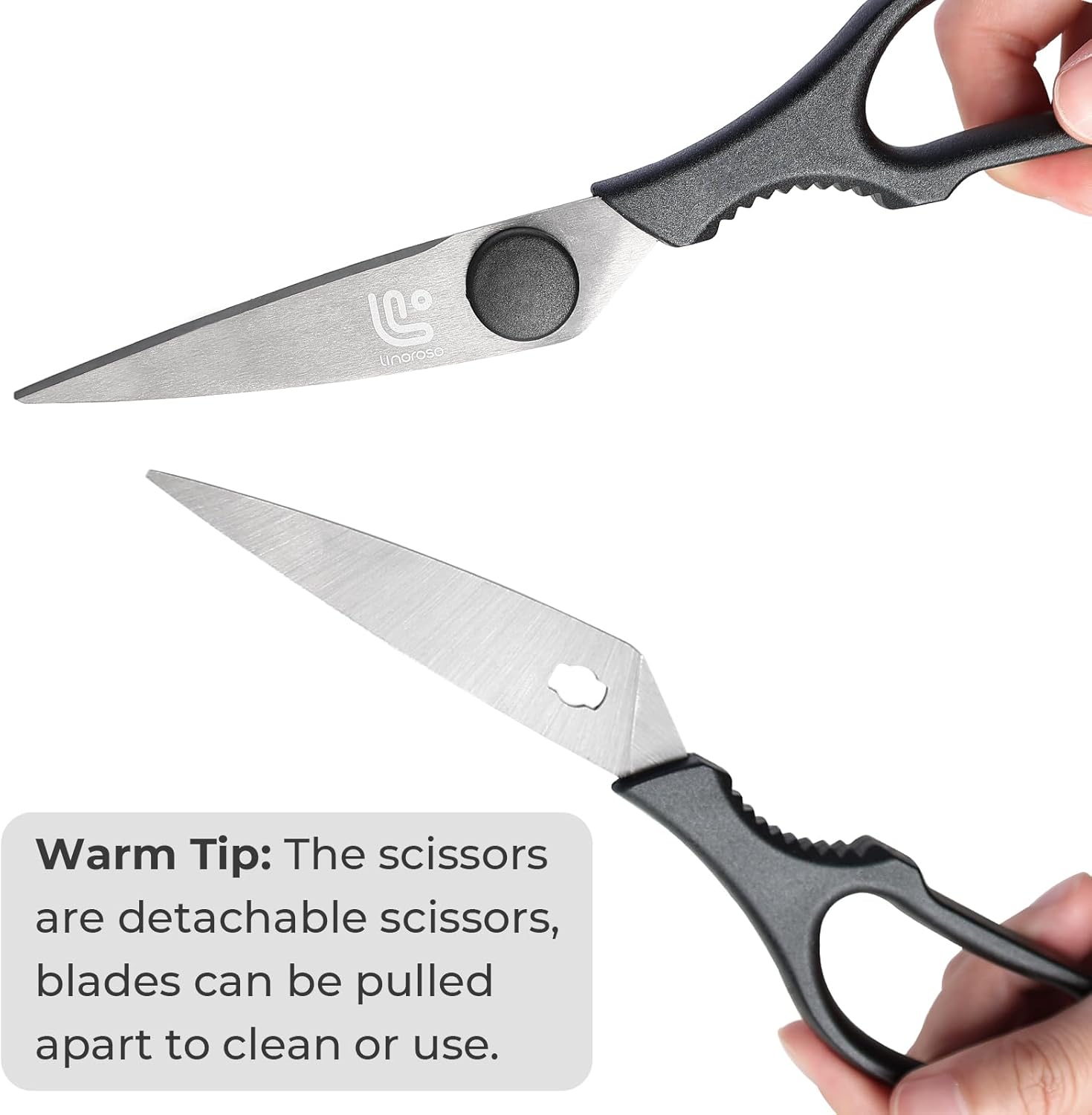 Kitchen Scissors All Purpose Kitchen Shears with Magnetic Holder, Heavy Duty Scissors Shears Dishwasher Safe, Come