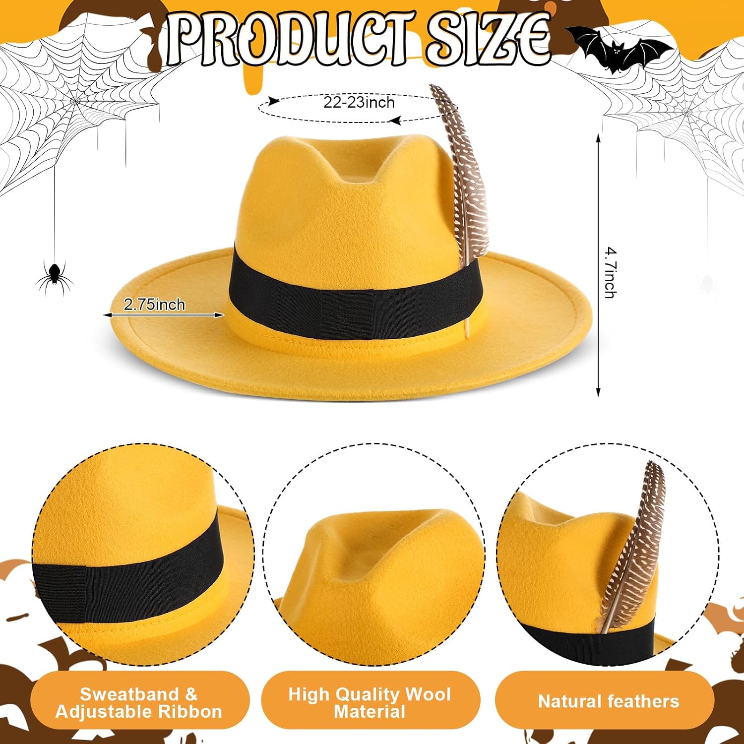 4 Pcs Mask Movies Costume Accessories Hero Costume Halloween Hero Cosplay Feather Hat and Tie Suspender for Adults