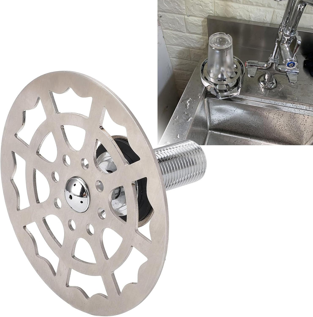 Glass Rinser for Bar, G1/2'' Stainless Steel Pitcher Rinser, Automatic Cup Washer for Sink, Cup Rinser Sink