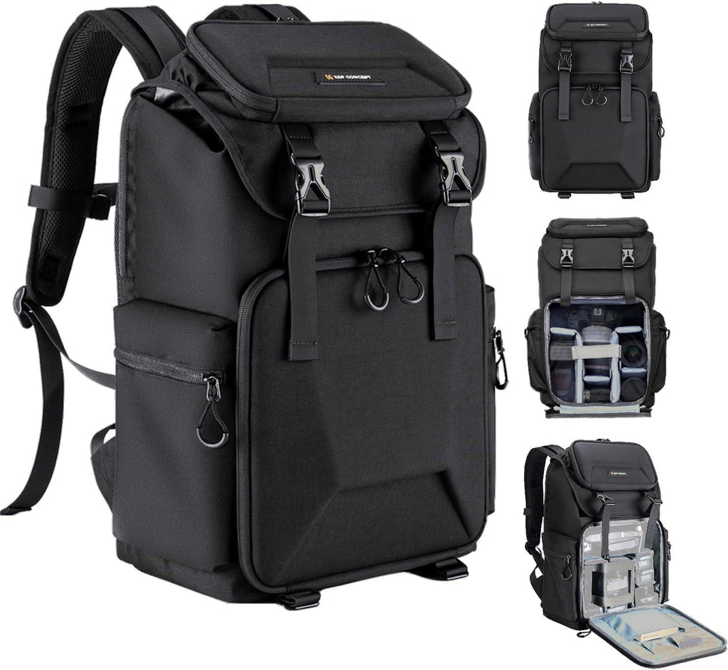 Camera Backpack, Hard Shell Photography Backpack | 1000D Nylon, EVA Hard Shell, 180 Degree Open, 16in Laptop