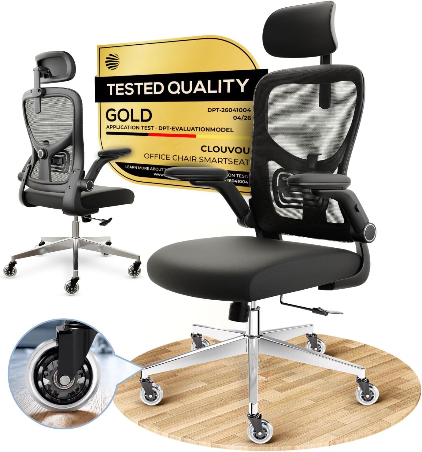SmartSeat Ergonomic Office Chair Comfy [#1 in Tests] Ergonomic Chair with Breathable Mesh Back | Computer Chair with
