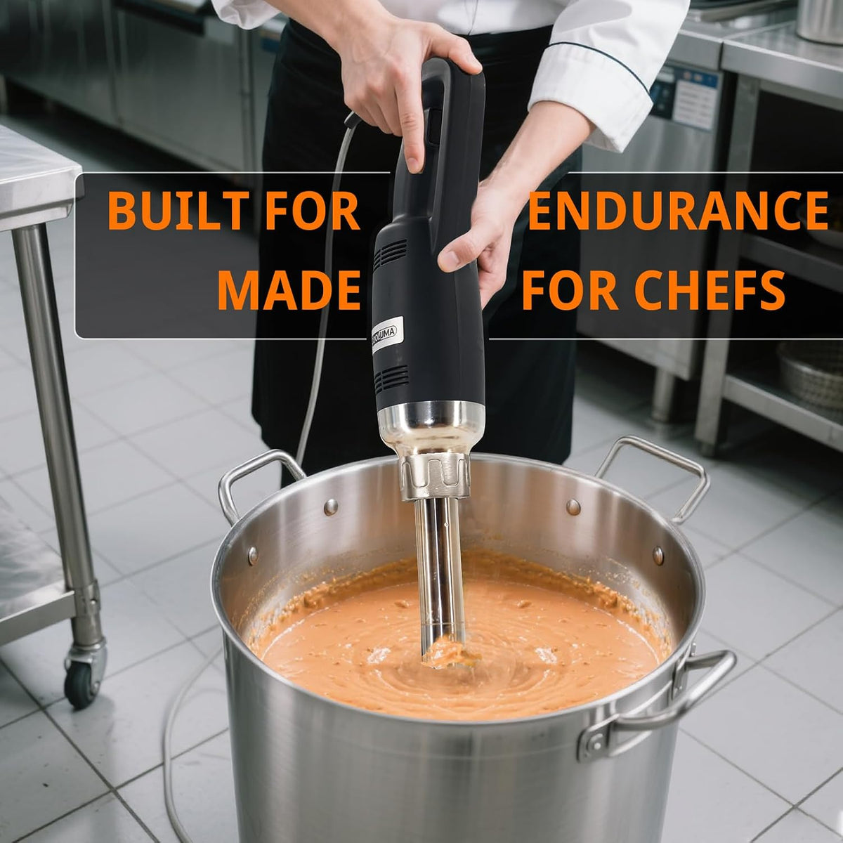 Commercial Immersion Blender, 500W Heavy Huty Hand Blender With 16 Inch Removable Shaft, 6,000-20,000 RPM Variable