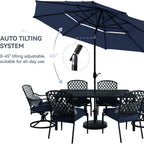 10 ft Outdoor Patio Umbrella, Market Table Umbrellas, Navy Blue