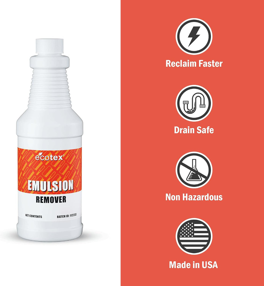 Ecotex Screen Printing Cleaning Kit - Press Wash, Emulsion & Haze Remover | Includes 1 Pt Plastisol Press Wash, 1 Pt