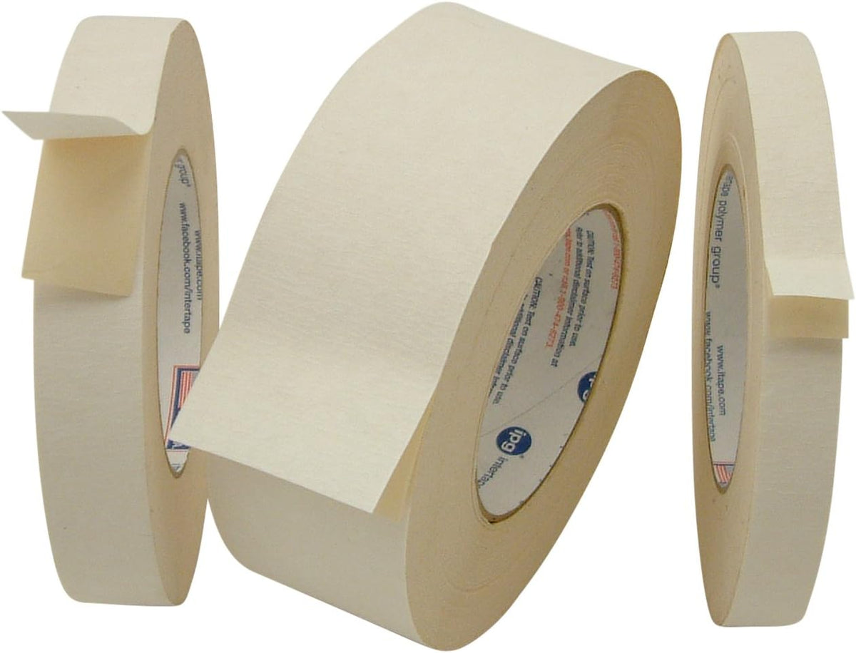 591/BEIG0536 591 Double Sided Flat back Paper Tape: 1/2" x 36 yd., Beige